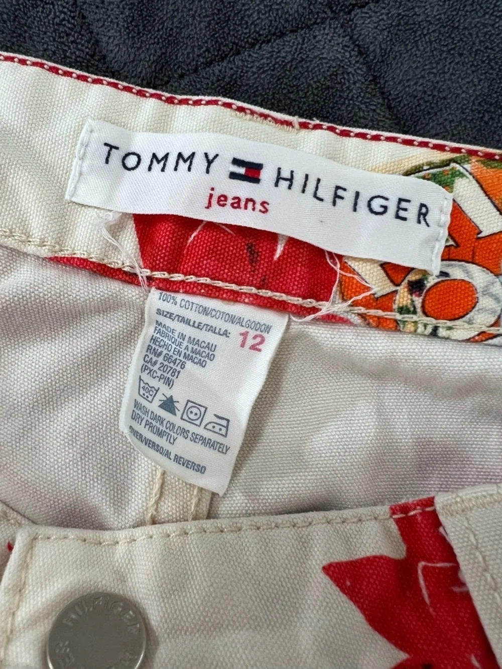Tommy Hilfiger Postcard Pants Women Jeans Size 12 Travel Crop Texas California
